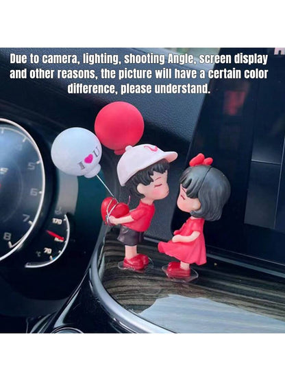 زوج تميمة كرتونية منفذ هواء قلادة , ديكور داخلي للسيارة 2 قطع