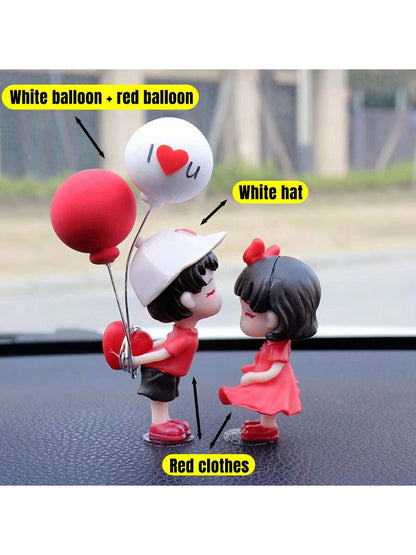 زوج تميمة كرتونية منفذ هواء قلادة , ديكور داخلي للسيارة 2 قطع