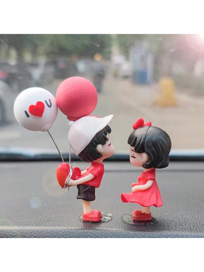 زوج تميمة كرتونية منفذ هواء قلادة , ديكور داخلي للسيارة 2 قطع