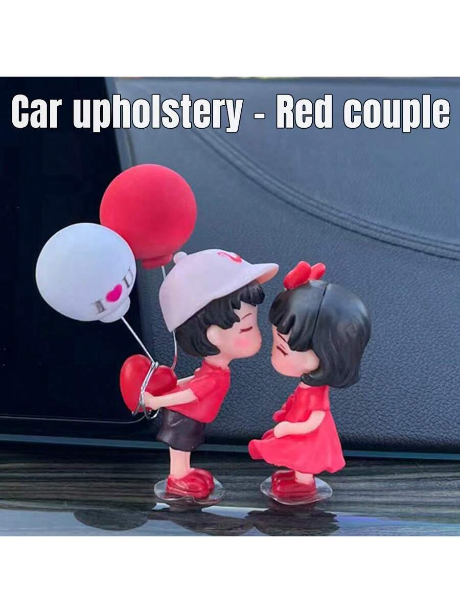 زوج تميمة كرتونية منفذ هواء قلادة , ديكور داخلي للسيارة 2 قطع
