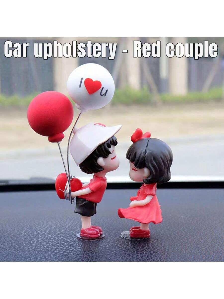 زوج تميمة كرتونية منفذ هواء قلادة , ديكور داخلي للسيارة 2 قطع