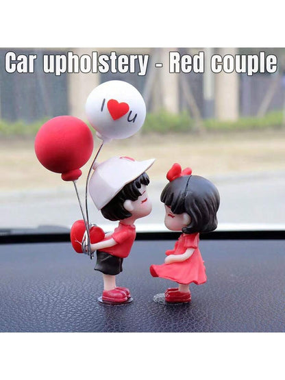 زوج تميمة كرتونية منفذ هواء قلادة , ديكور داخلي للسيارة 2 قطع