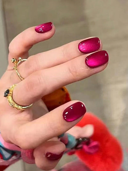 طقم 24 قطعة من أظافر بلاستيكية وهمية مربعة