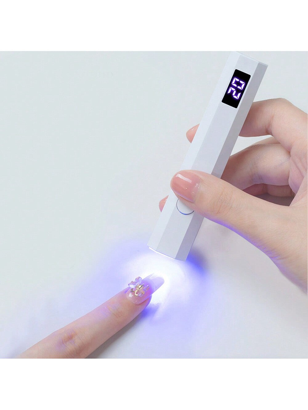 مصباح أظافر LED محمول بشاشة عرض واحدة مع شاحن USB لجفاف طلاء الأظافر بالجل، مناسب لفن الأظافر للأنماط المنزلية مصباح الأظافر