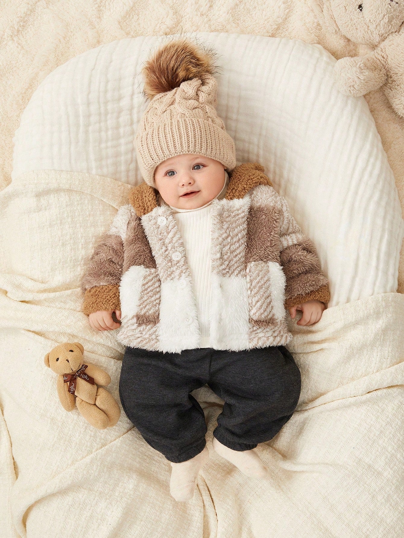 معطف كاردجان مبطن للأطفال الرضع