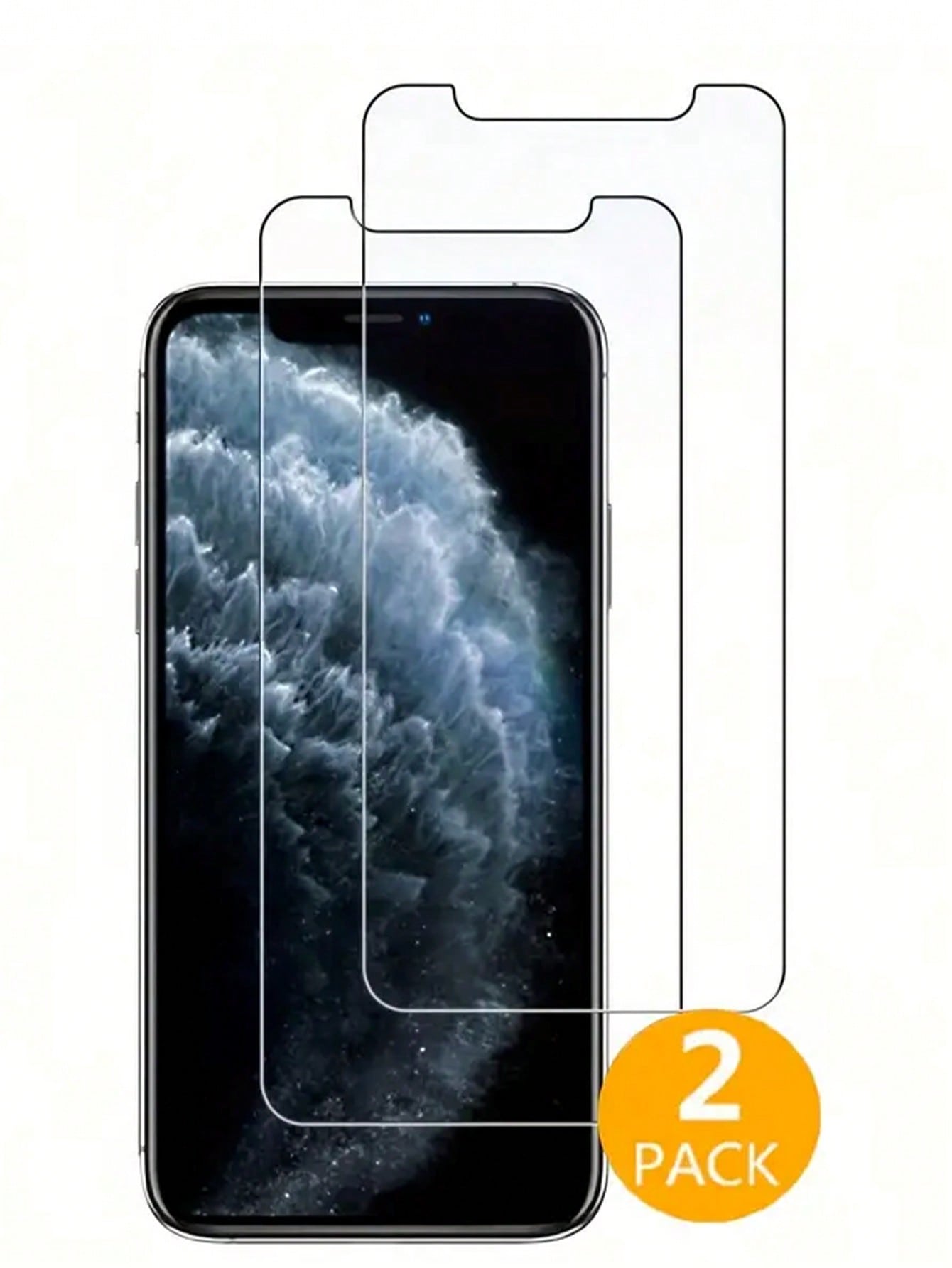 حزمة من 2 حماة شاشة من الزجاج المقسى شديد الوضوح، مقاوم للخدوش، ومتوافق مع أغطية الهواتف