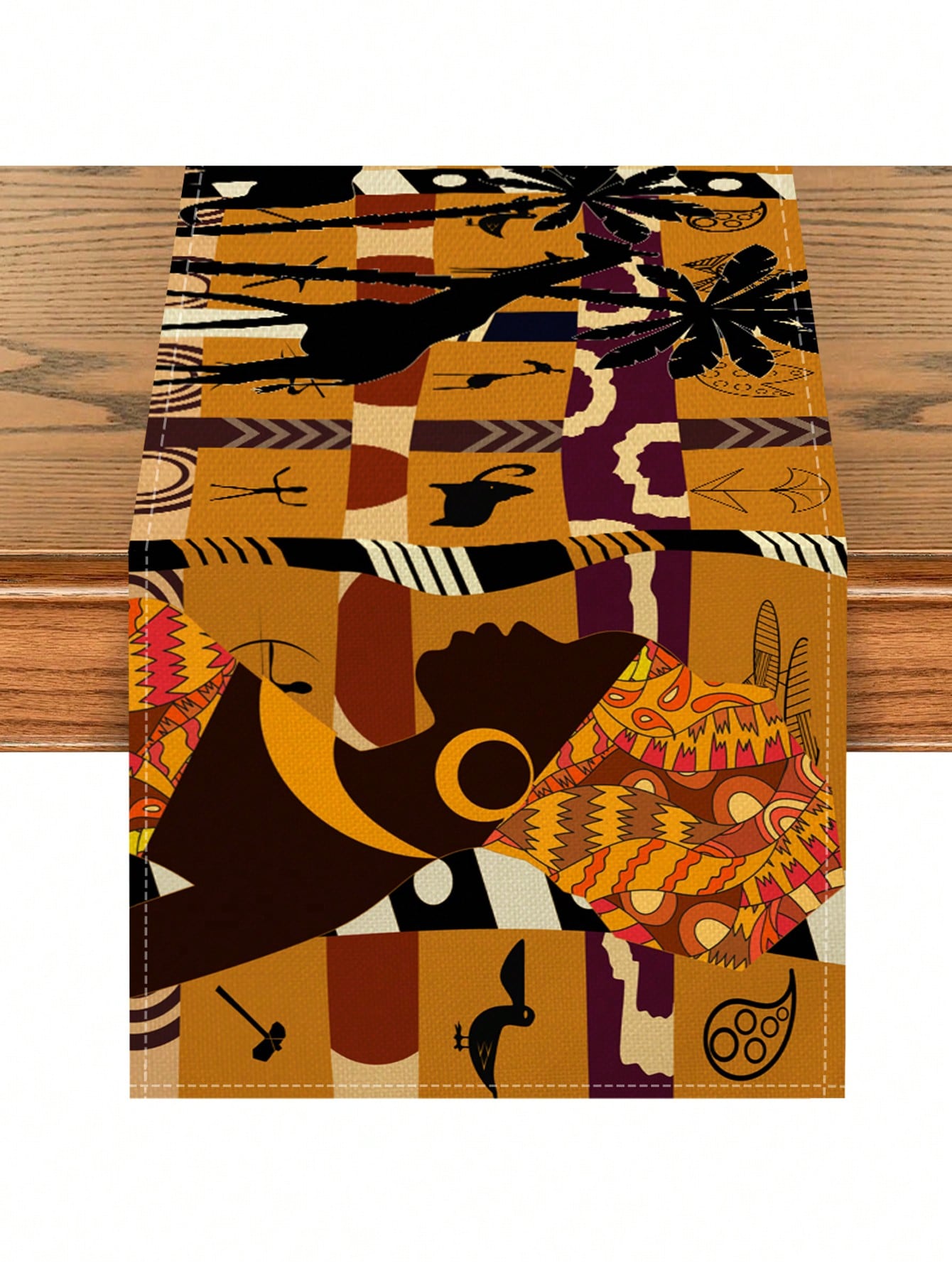 جراب سفر افريقي على شكل فيل وزرافة للنساء من الكتان