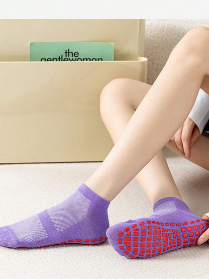 جوارب صوفة مانعة للانزلاق للترامبولين تعليم الطفولة المبكرة جوارب أرضية صيفية مسامية جوارب اليوغا