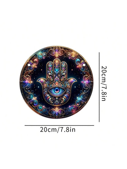 قطعة واحدة 2D مسطحة اللون من الأكريليك على الحائط، مظلة للشمس، زينة للتعليق على النوافذ، لافتة مستديرة، الشرفة، الجدار، ديكور الغرفة للهالوين، المخيف، الخريف، المهرجانات، العطلات