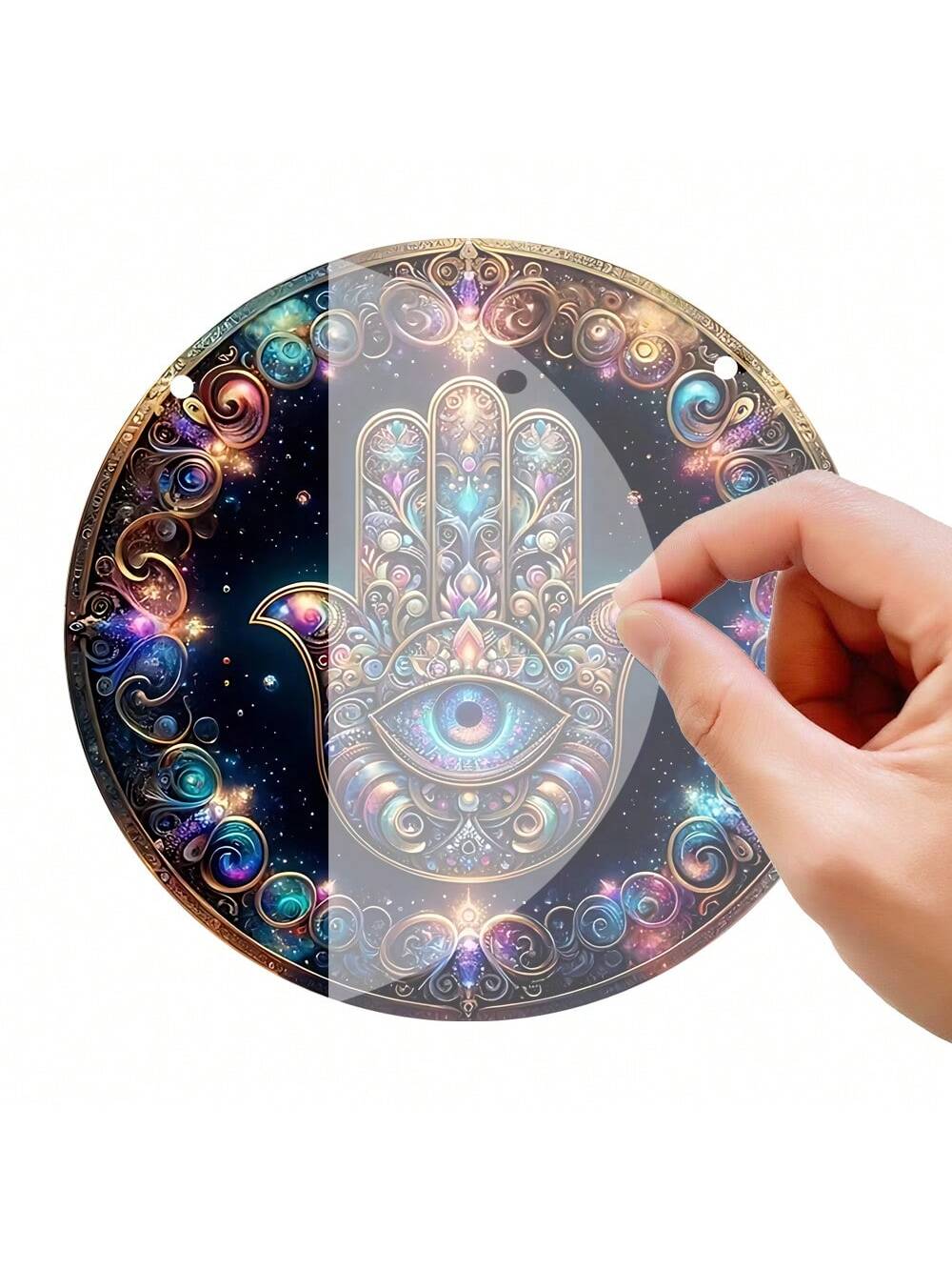 قطعة واحدة 2D مسطحة اللون من الأكريليك على الحائط، مظلة للشمس، زينة للتعليق على النوافذ، لافتة مستديرة، الشرفة، الجدار، ديكور الغرفة للهالوين، المخيف، الخريف، المهرجانات، العطلات