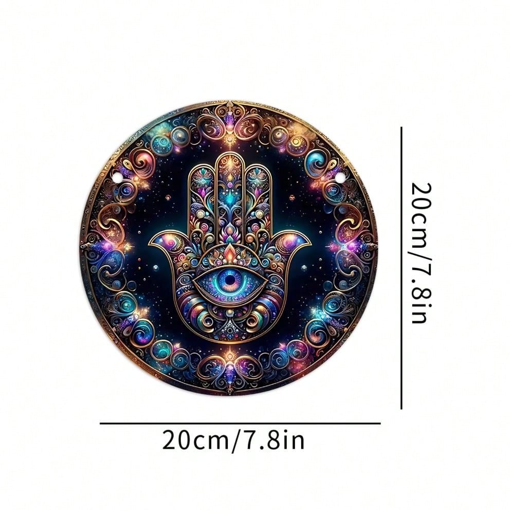 قطعة واحدة 2D مسطحة اللون من الأكريليك على الحائط، مظلة للشمس، زينة للتعليق على النوافذ، لافتة مستديرة، الشرفة، الجدار، ديكور الغرفة للهالوين، المخيف، الخريف، المهرجانات، العطلات