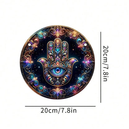 قطعة واحدة 2D مسطحة اللون من الأكريليك على الحائط، مظلة للشمس، زينة للتعليق على النوافذ، لافتة مستديرة، الشرفة، الجدار، ديكور الغرفة للهالوين، المخيف، الخريف، المهرجانات، العطلات