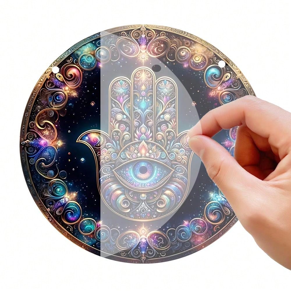 قطعة واحدة 2D مسطحة اللون من الأكريليك على الحائط، مظلة للشمس، زينة للتعليق على النوافذ، لافتة مستديرة، الشرفة، الجدار، ديكور الغرفة للهالوين، المخيف، الخريف، المهرجانات، العطلات