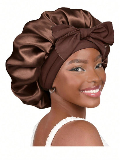 واقي رأس حريري للنوم ، واقي شعر ساتان ، واقي شعر أسود للرجال ، واقي شعر للنساء قابل للتعديل للشعر الطبيعي والمجعد
