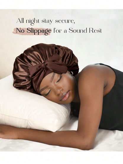 واقي رأس حريري للنوم ، واقي شعر ساتان ، واقي شعر أسود للرجال ، واقي شعر للنساء قابل للتعديل للشعر الطبيعي والمجعد