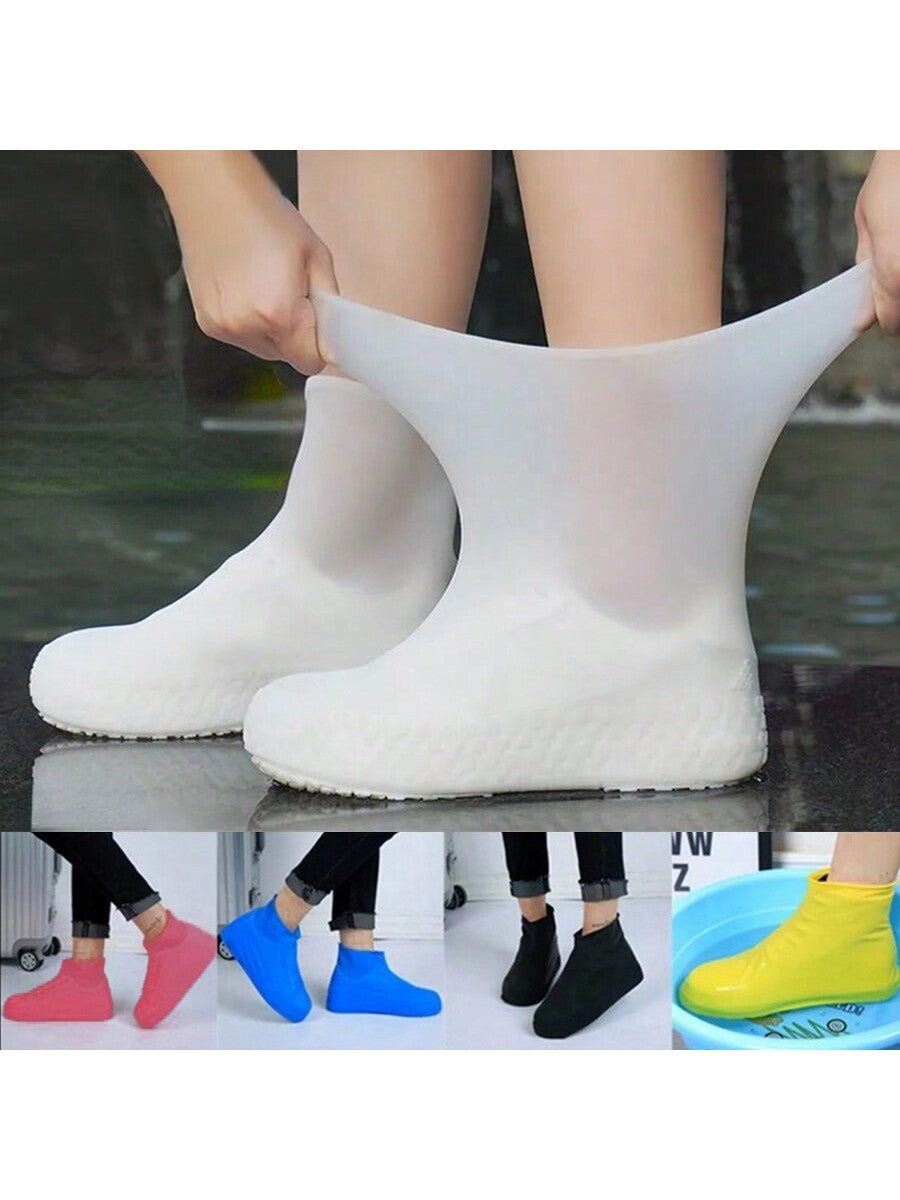 زوج واحد من أغطية أحذية المطر من اللاتكس الخارجية غير القابلة للتصرف، أحذية نقل محمولة للخارج