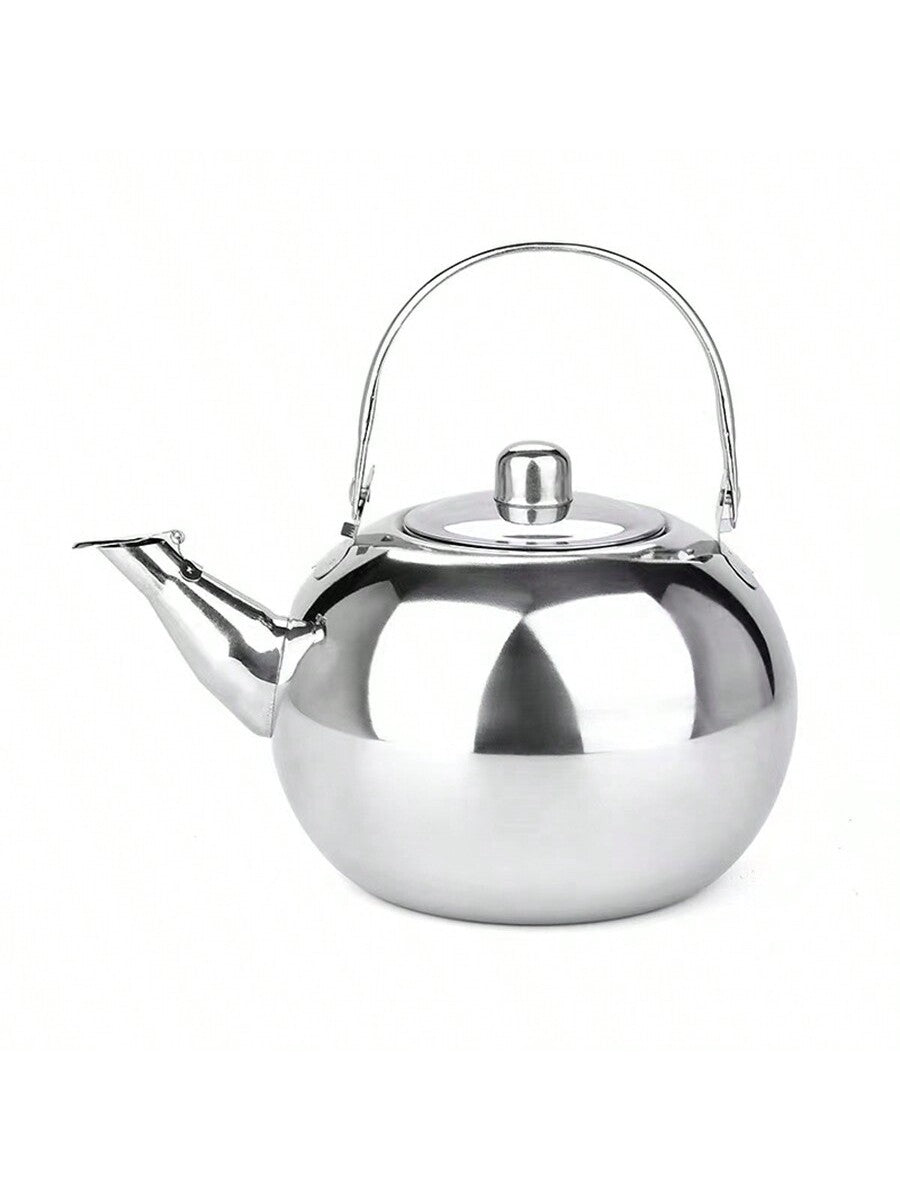 قدر شاي من الفولاذ المقاوم للصدأ ذو صفارة واحد قطعة