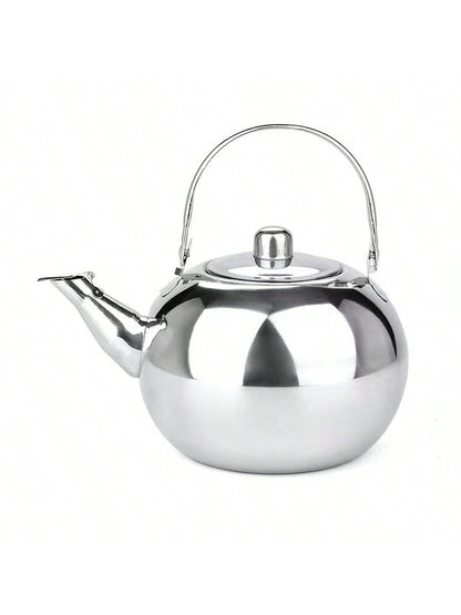 قدر شاي من الفولاذ المقاوم للصدأ ذو صفارة واحد قطعة