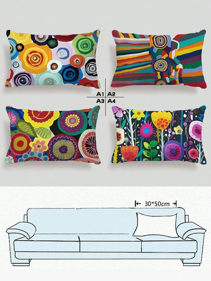 غطاء وسادة فنية مجردة ناعمة جدًا