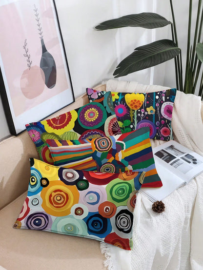 غطاء وسادة فنية مجردة ناعمة جدًا