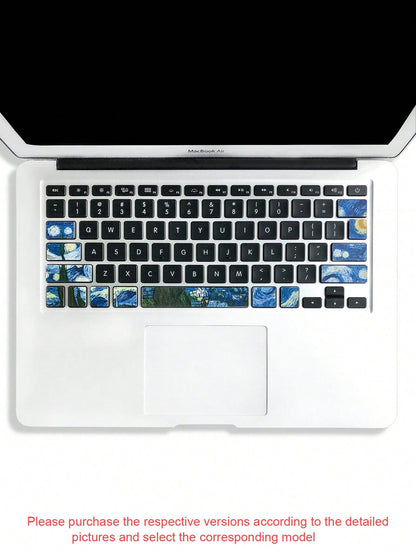 ملصق متوافق مع ماك بوك آير متوافق مع وحة مفاتيح بجرافيك ورقة واحدة