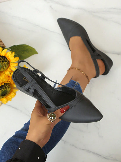 حذاء نسائي بكعب صلب مغلق بإبزيم كاحل ونعل سميك لصنادل الصيف