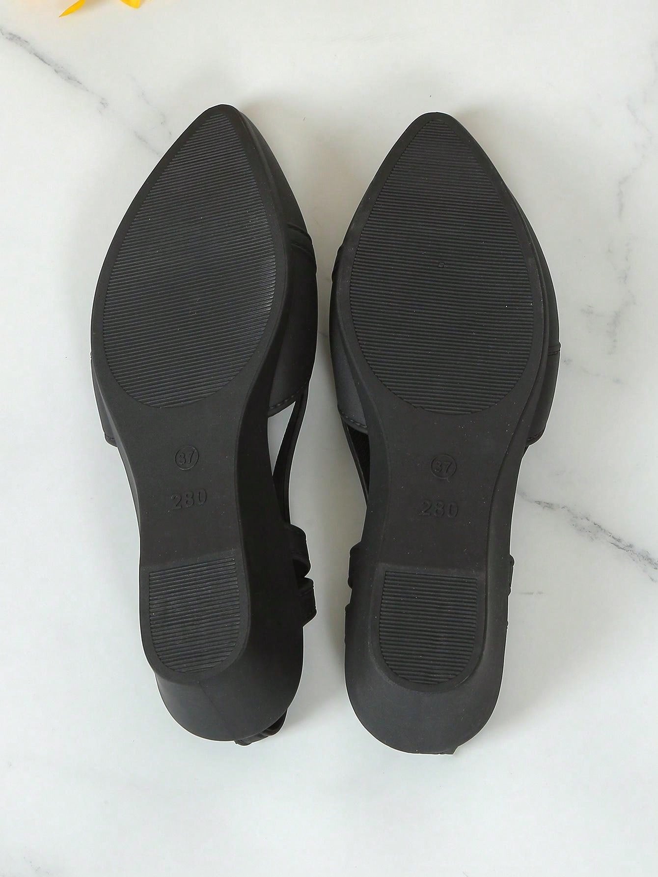 حذاء نسائي بكعب صلب مغلق بإبزيم كاحل ونعل سميك لصنادل الصيف