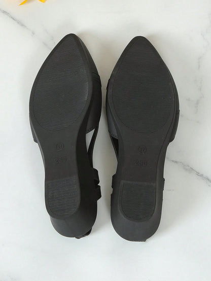 حذاء نسائي بكعب صلب مغلق بإبزيم كاحل ونعل سميك لصنادل الصيف