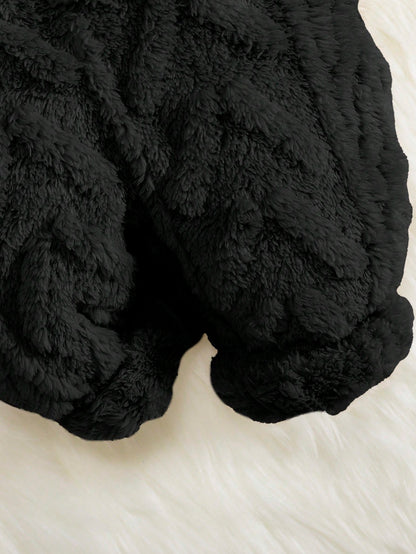 جمبسوت قطيفة قابلة للعكس بأذن دب لطيف للطفل الرضيع الصبي، دافئة ومريحة للاستخدام الداخلي والخارجي، تناسب كل شيء وأنيقة