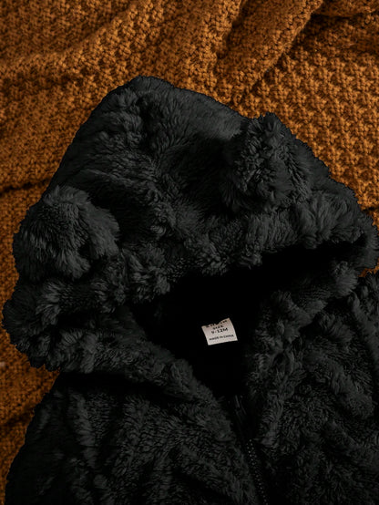 جمبسوت قطيفة قابلة للعكس بأذن دب لطيف للطفل الرضيع الصبي، دافئة ومريحة للاستخدام الداخلي والخارجي، تناسب كل شيء وأنيقة