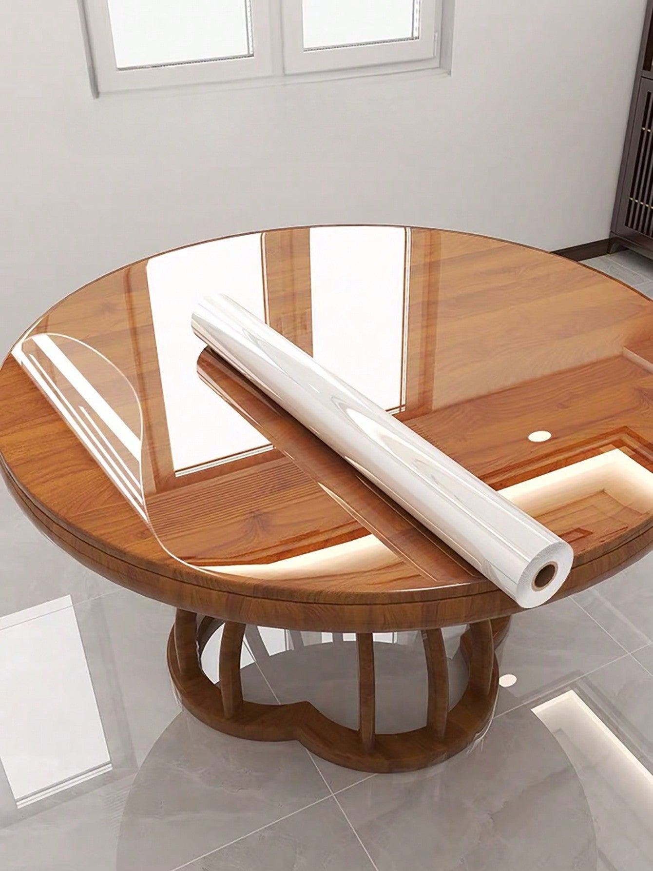 لفة واقية شفافة عالية الوضوح، ملصق لاصق للمطبخ مقاوم للماء ومقاوم للزيت ومقاوم للحرائق