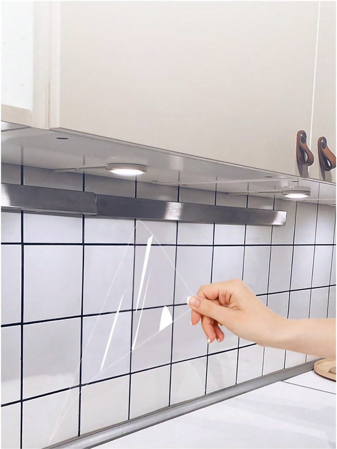 لفة واقية شفافة عالية الوضوح، ملصق لاصق للمطبخ مقاوم للماء ومقاوم للزيت ومقاوم للحرائق
