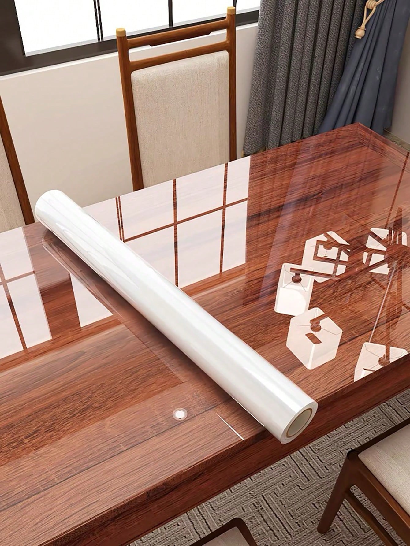 لفة واقية شفافة عالية الوضوح، ملصق لاصق للمطبخ مقاوم للماء ومقاوم للزيت ومقاوم للحرائق