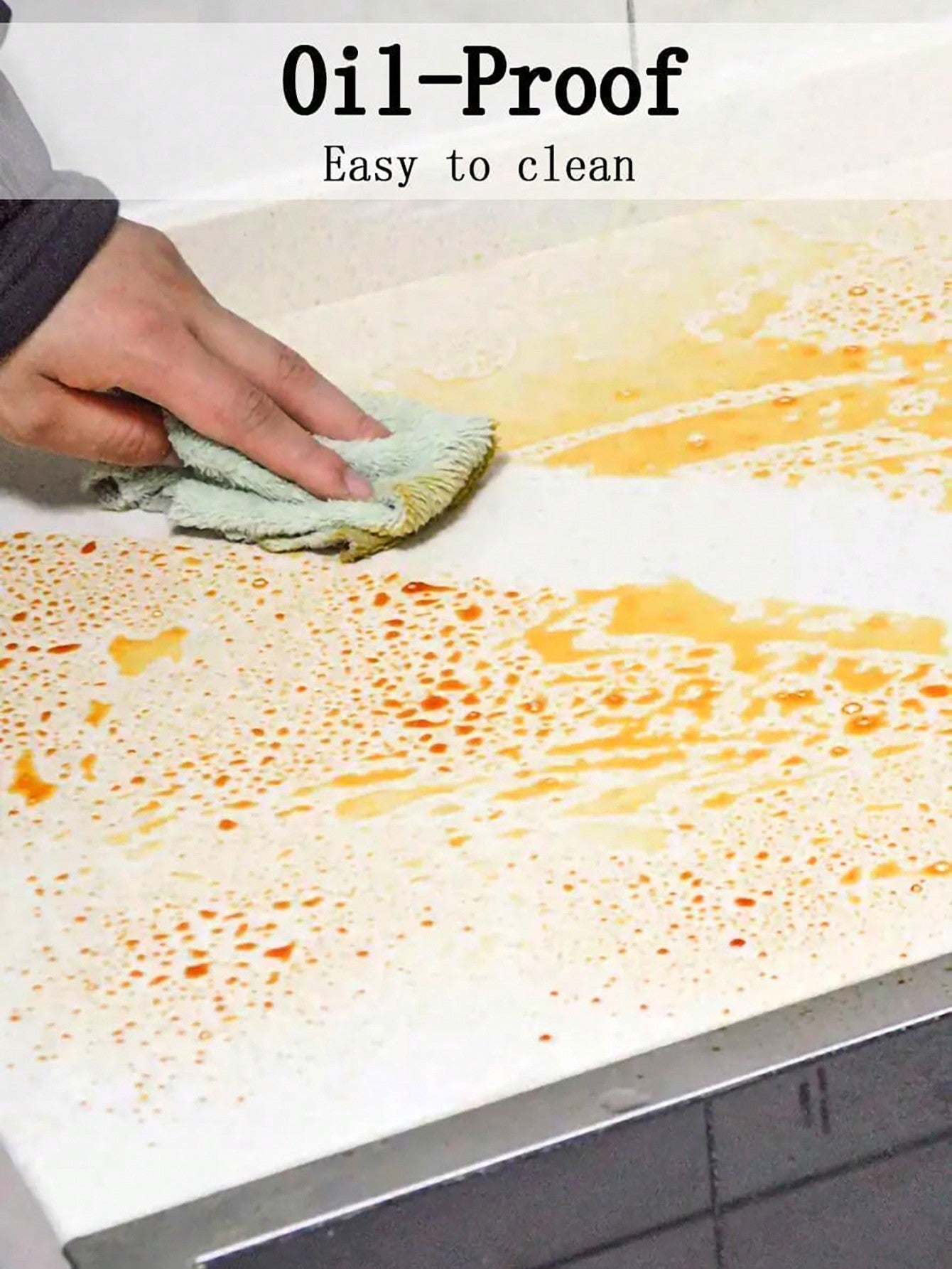 لفة واقية شفافة عالية الوضوح، ملصق لاصق للمطبخ مقاوم للماء ومقاوم للزيت ومقاوم للحرائق