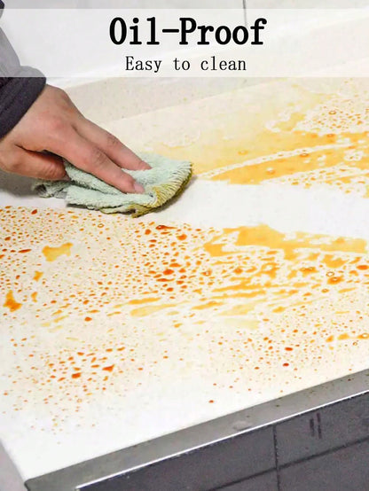 لفة واقية شفافة عالية الوضوح، ملصق لاصق للمطبخ مقاوم للماء ومقاوم للزيت ومقاوم للحرائق