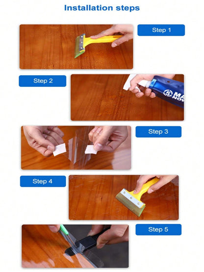 لفة واقية شفافة عالية الوضوح، ملصق لاصق للمطبخ مقاوم للماء ومقاوم للزيت ومقاوم للحرائق