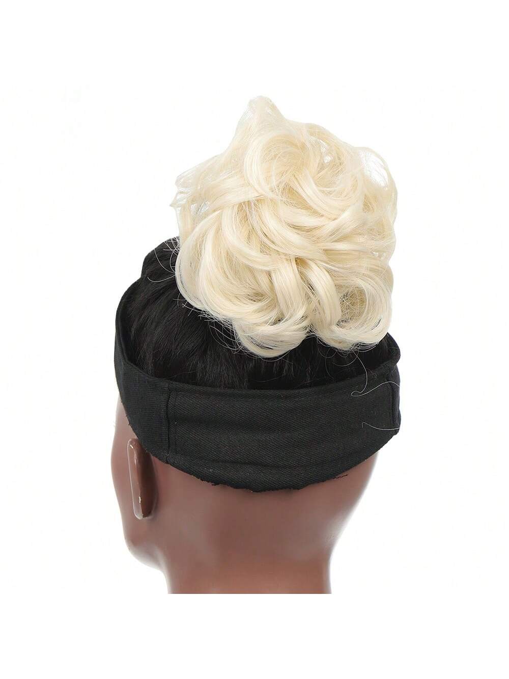 قطعة شعر مموجة منسدلة متكدسة للذيل والشُعيرات للنساء باللون الأشقر والبني المتوسط