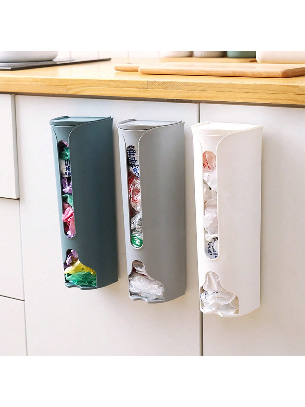 صندوق تخزين الملابس الداخلية المثبت على الحائط، موزع أكياس القمامة المطبخ اللاصق صندوق تخزين، للمطبخ