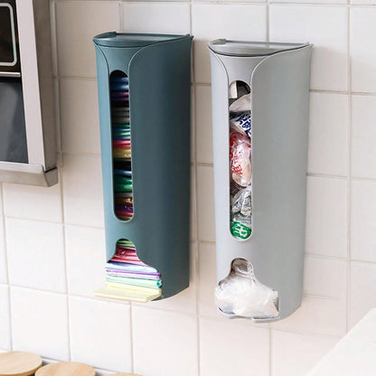 صندوق تخزين الملابس الداخلية المثبت على الحائط، موزع أكياس القمامة المطبخ اللاصق صندوق تخزين