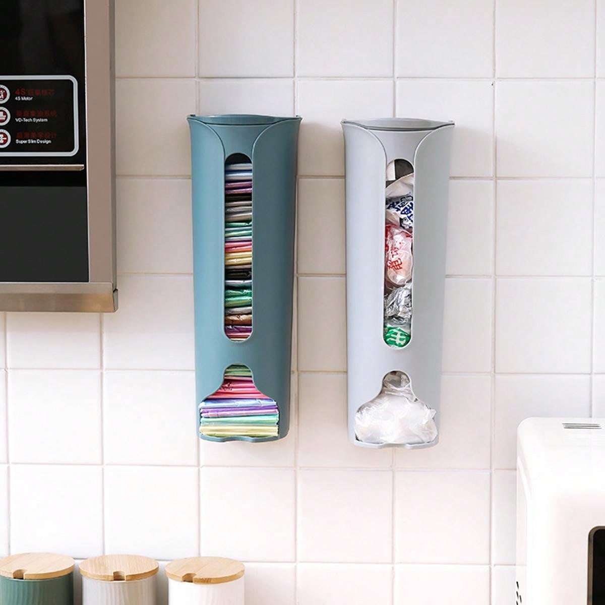 صندوق تخزين الملابس الداخلية المثبت على الحائط، موزع أكياس القمامة المطبخ اللاصق صندوق تخزين