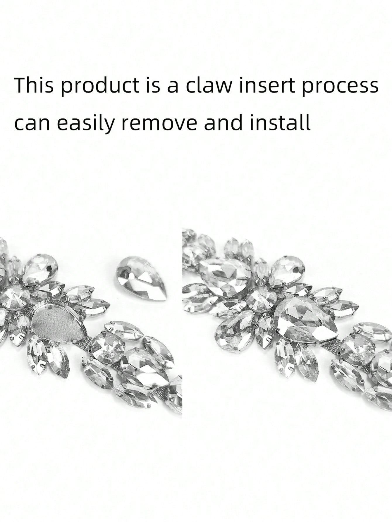 حزام سلسلة مرصع بالرينستون للزينة أنيق للنساء قطعة واحدة