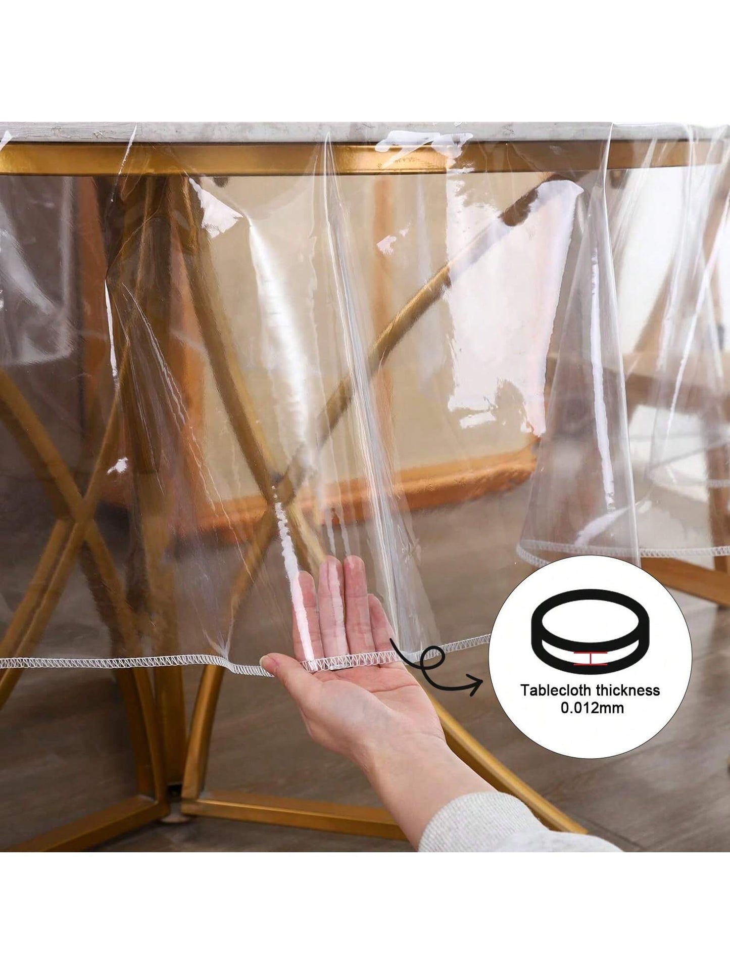 كفر شفاف دائري لغطاء المائدة