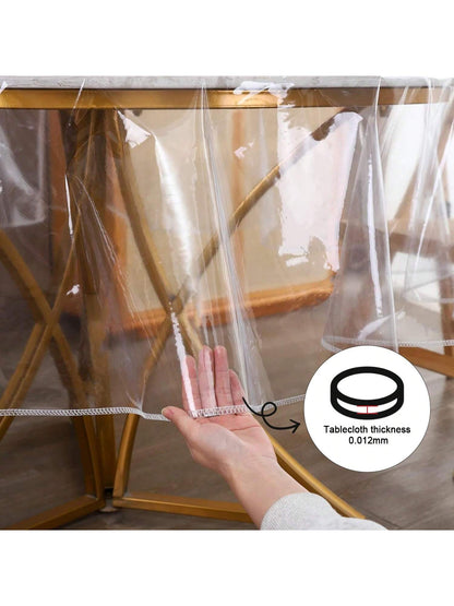 كفر شفاف دائري لغطاء المائدة