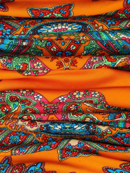 قطعة واحدة من وشاح المرأة المربع المطبوع للحماية من الشمس باندانا