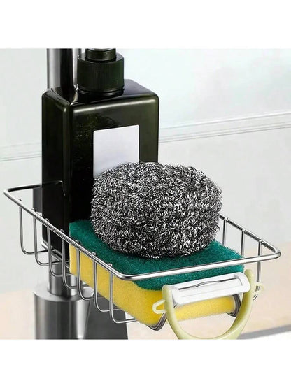 رف تخزين البالوعة، رف بالوعة المطبخ من الفولاذ المقاوم للصدأ لوضع الأسفنج