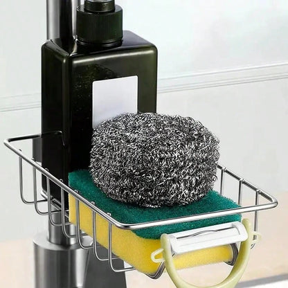 رف تخزين البالوعة، رف بالوعة المطبخ من الفولاذ المقاوم للصدأ لوضع الأسفنج