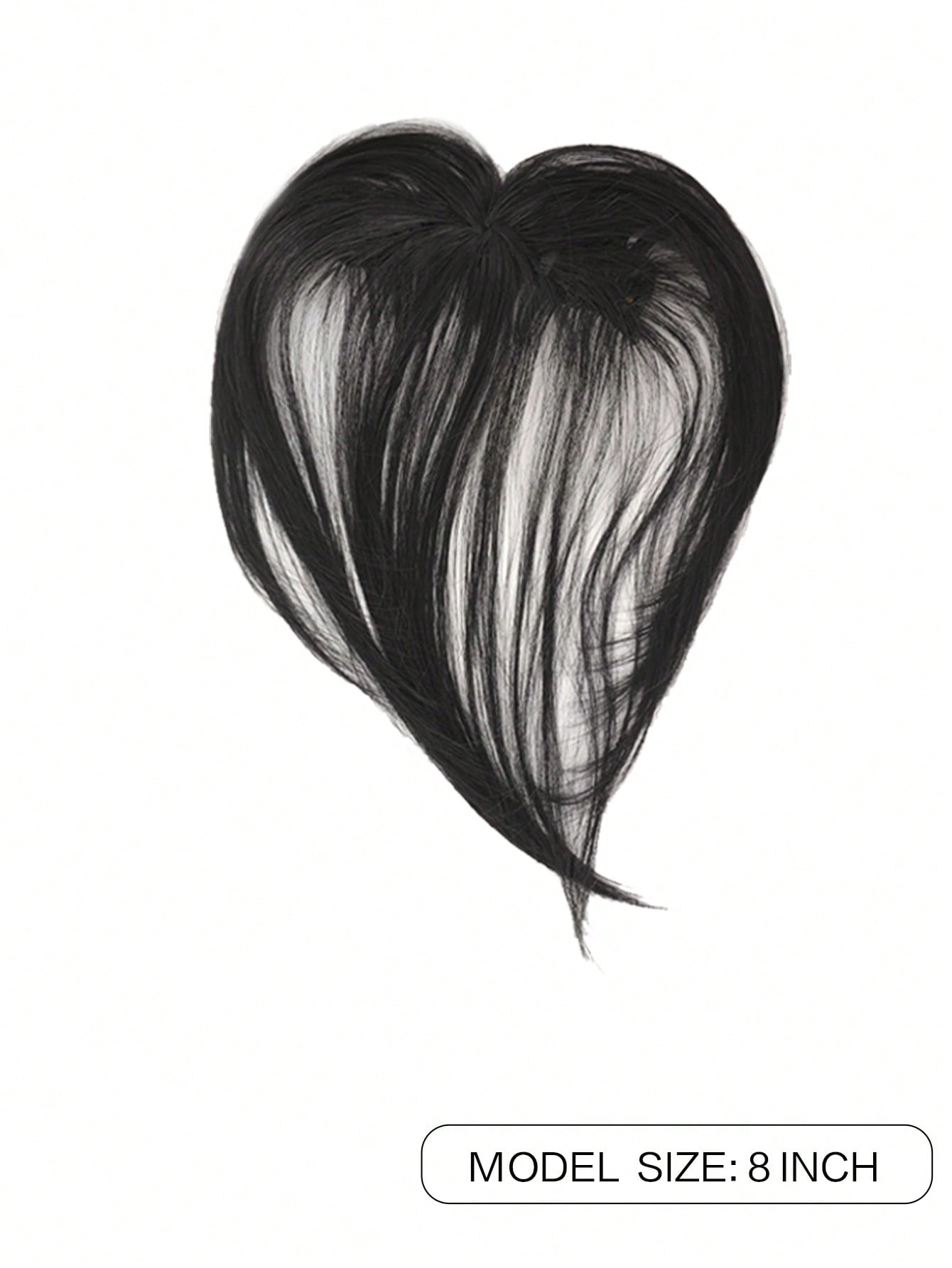 باروكة اصطناعية سوداء طبيعية للنساء مع جبهة طبيعية