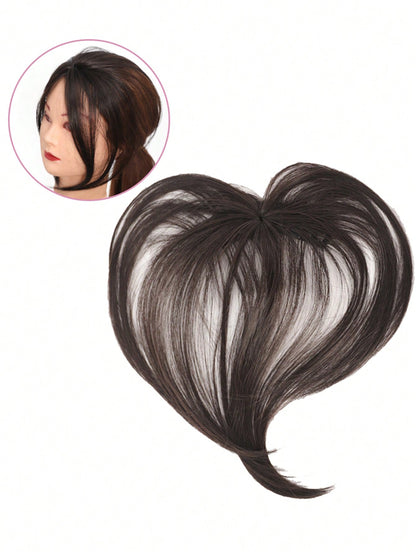 باروكة اصطناعية سوداء طبيعية للنساء مع جبهة طبيعية