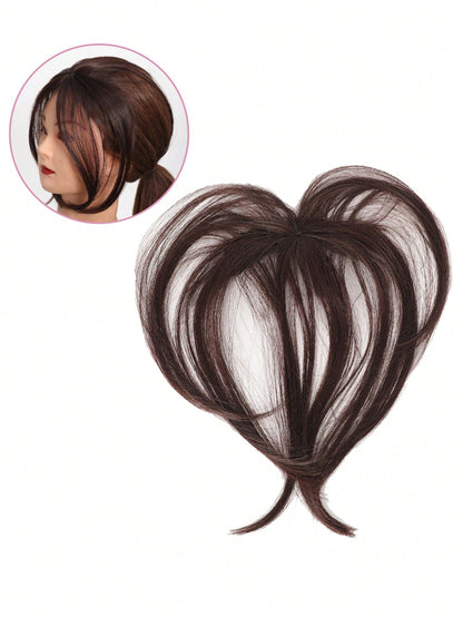 باروكة اصطناعية سوداء طبيعية للنساء مع جبهة طبيعية