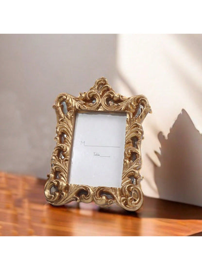 قطعة إطار صور مستطيل منقوش بنقوش زهرية عتيق أوروبي